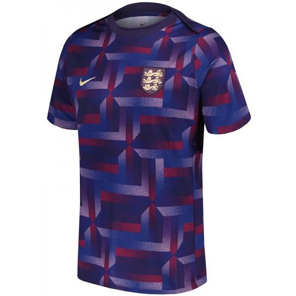 England pre-match jersey soccer uniform men's purple football kit tops sport shirt Euro 2024 cup